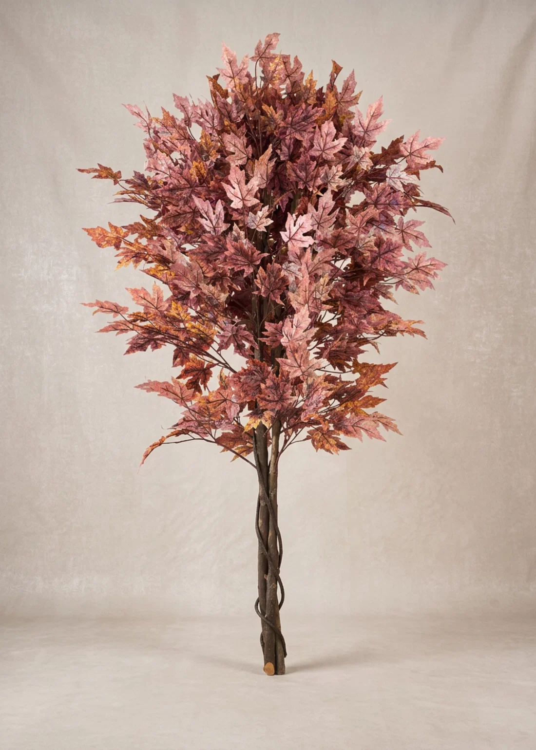 Artificial Autumn Maple Tree in Textured Planter